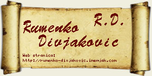 Rumenko Divjaković vizit kartica